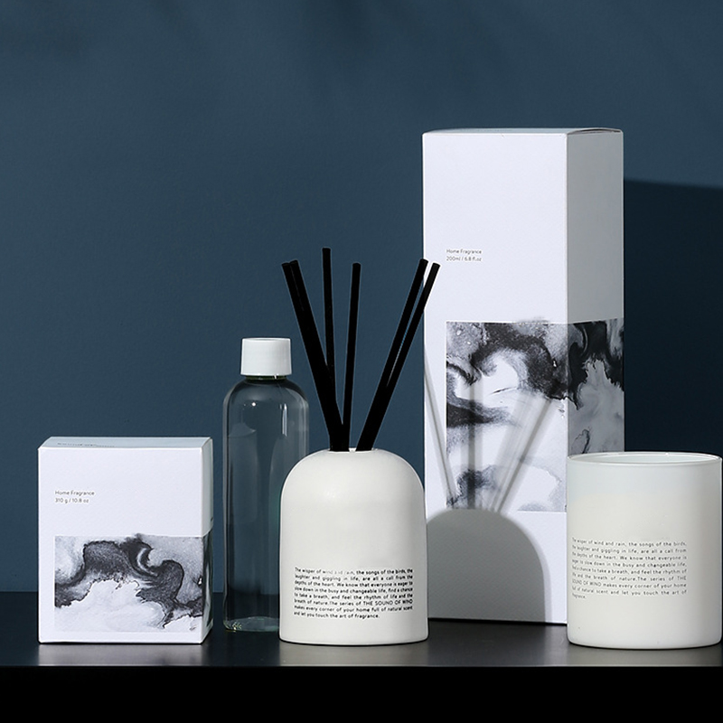 Private label own brand packaging customized wholesale luxury soy wax candles gift set for home decor and fragrance